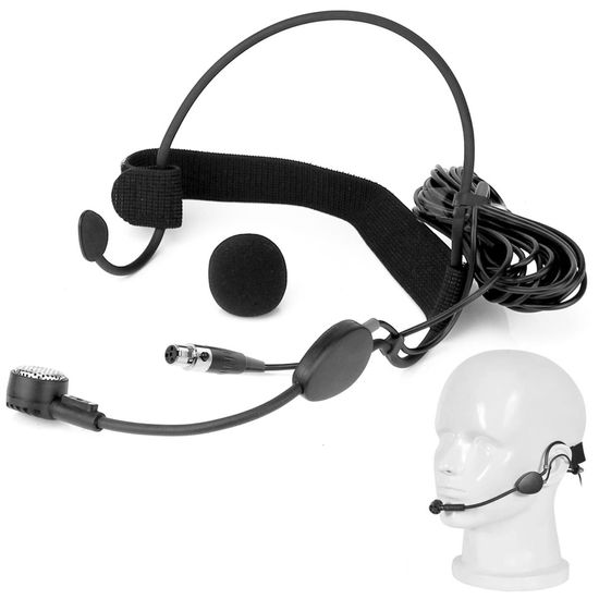 Microfone De Cabeça Headset Com Elástico Mini Xlr 4 Metros - Skypix Microfone De Cabeça Headset Com Elástico Mini Xlr 4 Metros - Skypix