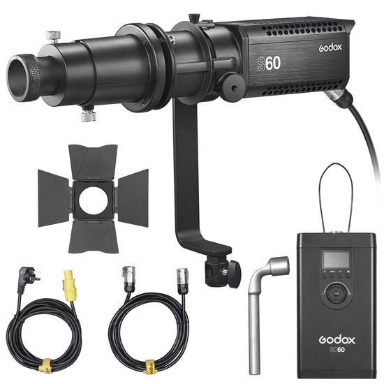 Iluminador Led Godox Fresnel 60w 5600k S60 + Projetor Sap 85mm Iluminador Led Godox Fresnel 60w 5600k S60 + Projetor Sap 85mm