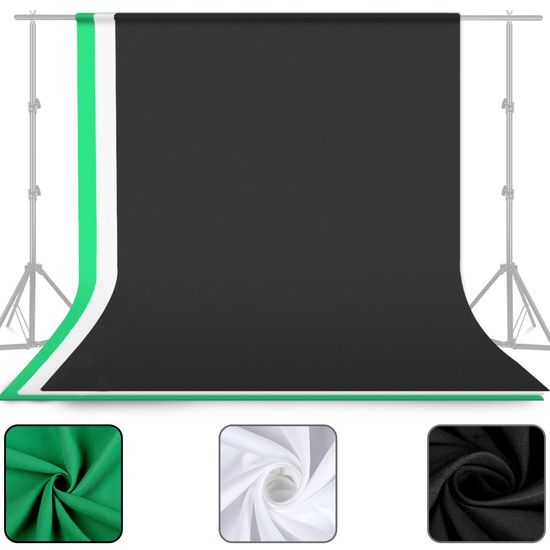 Fundo Infinito Tecido Algodão Muslim 3 X 5 M - Várias Cores Preto