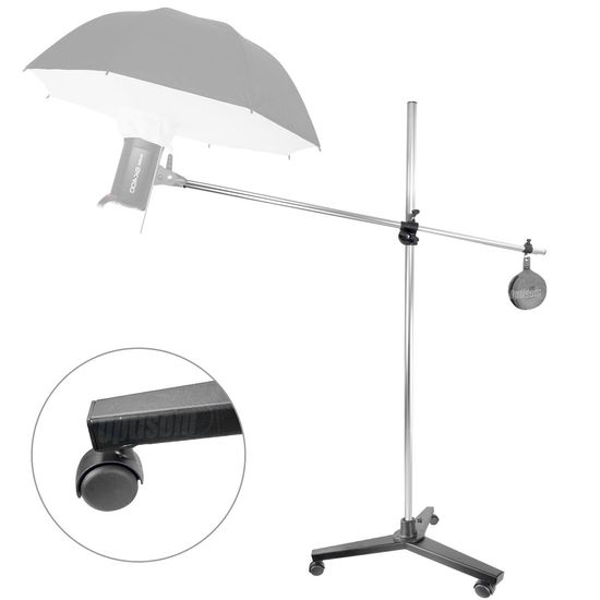 Tripé Girafa De Estúdio Com Rodinhas Para Led Tocha Softbox 6kg Tripé Girafa De Estúdio Com Rodinhas Para Led Tocha Softbox 6kg