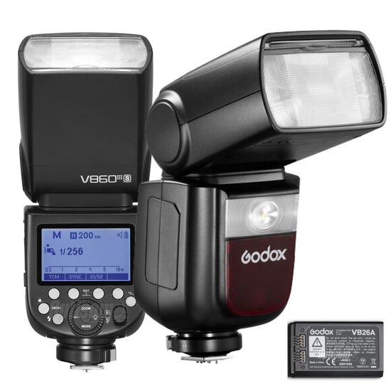 Flash Para Camera Sony Godox V860 Iii Ttl Hss Com Luz De Modelagem + Bateria Flash Para Camera Sony Godox V860 Iii Ttl Hss Com Luz De Modelagem + Bateria