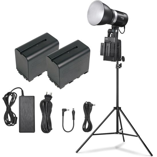 Iluminador Luz Contínua Led Godox Ml30 Branco Frio 5600k Com Baterias E Tripé 2m Iluminador Luz Contínua Led Godox Ml30 Branco Frio 5600k Com Baterias E Tripé 2m