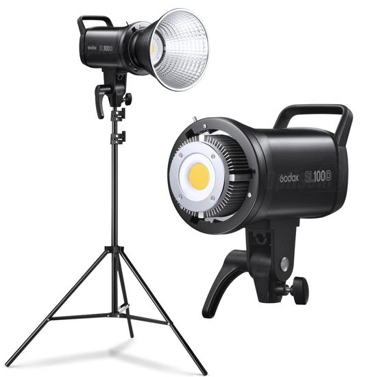 Iluminador Foto E Vídeo Led Godox Sl100d 5600k 100w Com Tripé 2m Iluminador Foto E Vídeo Led Godox Sl100d 5600k 100w Com Tripé 2m