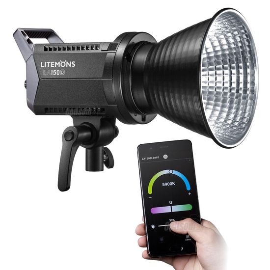 Iluminador LED Godox Litemons LA150D, Luz Fria 5600K, Potência 190W, Bluetooth Iluminador LED Godox Litemons LA150D, Luz Fria 5600K, Potência 190W, Bluetooth