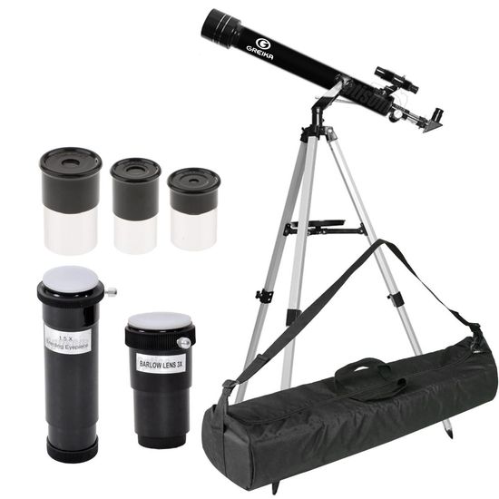 Telescópio Astronômico E Terrestre Refrator Greika F70060m 525x Com Bolsa
