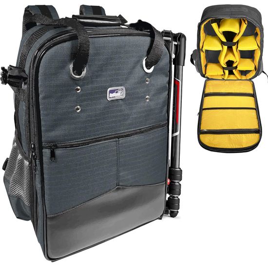 Mochila Fotográfica Discreta Para Câmeras Lentes Tablet Azul-Petróleo Mochila Fotográfica Discreta Para Câmeras Lentes Tablet Azul-Petróleo