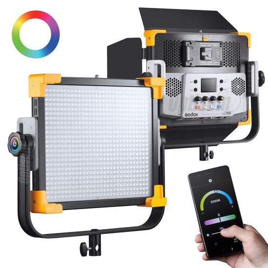 Painel De Led Profissional Godox Ld75r Rgb Bicolor Dimerizável 75w Com Abas E Bag Painel De Led Profissional Godox Ld75r Rgb Bicolor Dimerizável 75w Com Abas E Bag