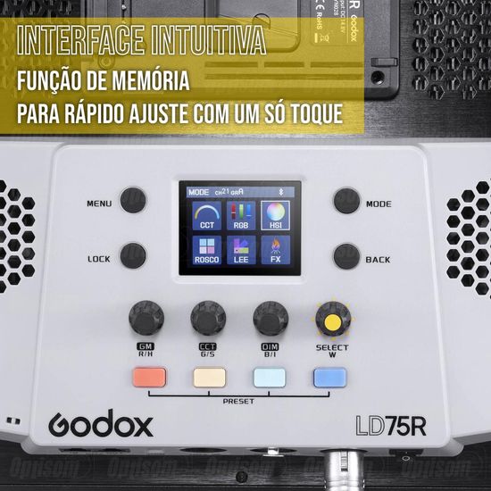 Painel De Led Profissional Godox Ld75r Rgb Bicolor