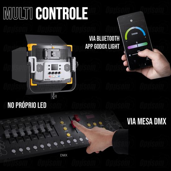Painel De Led Profissional Godox Ld75r Rgb Bicolor