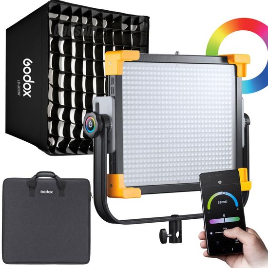 Iluminador De Led Profissional Completo Godox Ld75r Rgb Com Softbox Grid Iluminador De Led Profissional Completo Godox Ld75r Rgb Com Softbox Grid