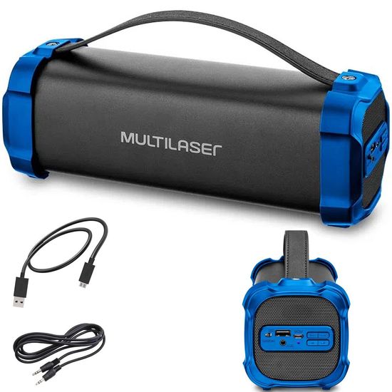 Caixa De Som Bluetooth 50w Portátil Usb, Auxiliar - Multilaser Sp350 Caixa De Som Bluetooth 50w Portátil Usb, Auxiliar - Multilaser Sp350