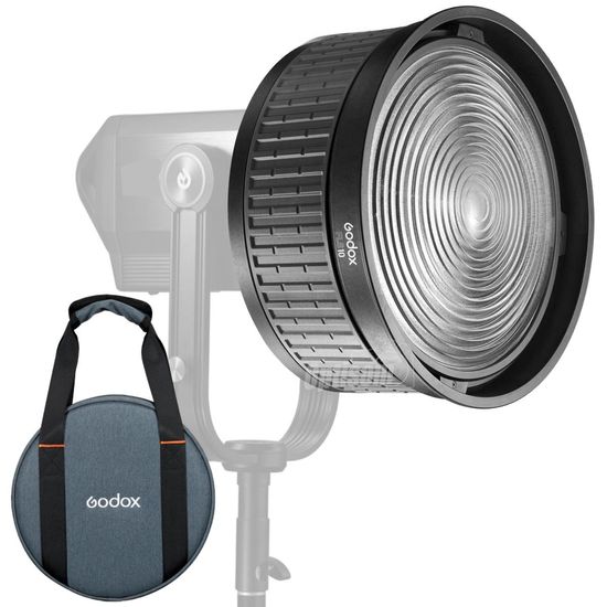 Lente Fresnel Godox Fls10 Encaixe Bowens Para Luz Continua E Flash Estúdio Lente Fresnel Godox Fls10 Encaixe Bowens Para Luz Continua E Flash Estúdio
