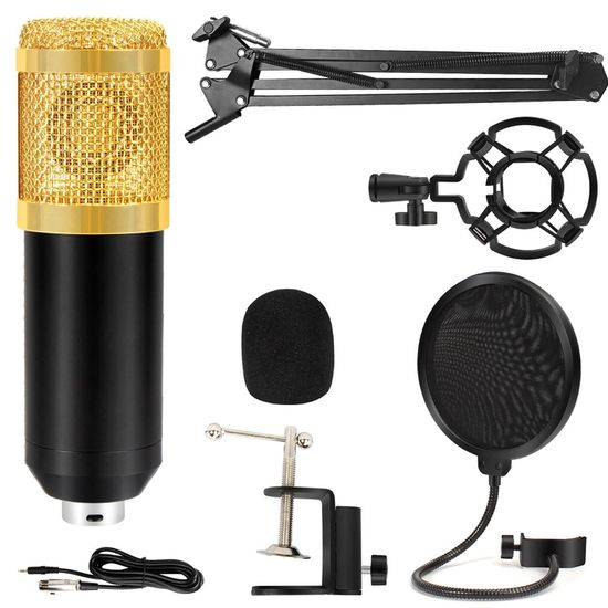 Microfone Bm800 Unidirecional Condensador Pc Stream Studio