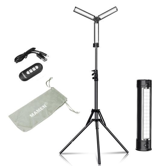 Bastão De Led Bicolor Mamen Km03-pro Controle Remoto + Tripé Bastão De Led Bicolor Mamen Km03-pro Controle Remoto + Tripé