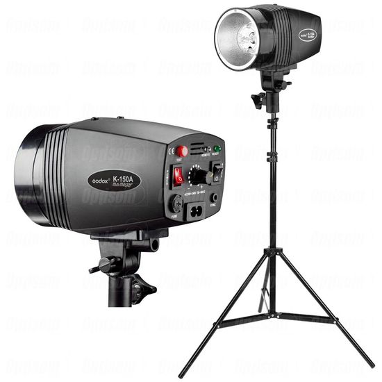 Flash Tocha Compacta Estúdio Godox K-150a 150w + Tripé Flash Tocha Compacta Estúdio Godox K-150a 110v 150w + Rádio Flash Ct-16