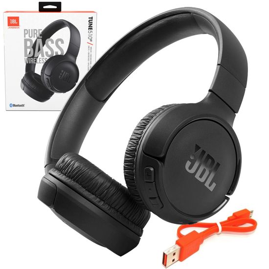 Fone De Ouvido Bluetooth Jbl Tune 510bt Pure Bass Bateria 40h - Preto Fone De Ouvido Bluetooth Jbl Tune 510bt Pure Bass Bateria 40h - Preto