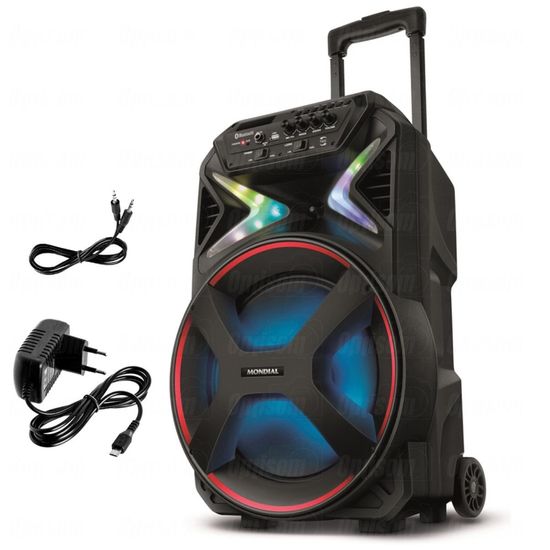 Caixa De Som Bluetooth Mondial Cm-400 400w Rms Connect Lights Com Rodinhas Caixa De Som Bluetooth Mondial Cm-400 400w Rms Connect Lights Com Rodinhas