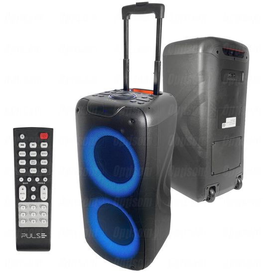 Caixa De Som Sem Fio Bluetooth Pulsebox Trolley Sp505 800w Com Rodinhas Caixa De Som Sem Fio Bluetooth Pulsebox Trolley Sp505 800w Com Rodinhas