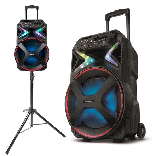 Caixa De Som Mondial Cm-400 400w Rms Bluetooth Fm Usb + Pedestal Tripé Caixa De Som Mondial Cm-400 400w Rms Bluetooth Fm Usb + Pedestal Tripé