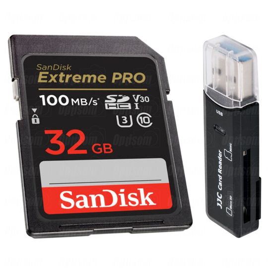 Cartão Sandisk Extreme Pro 32gb 100mb/s 4k Uhd + Leitor Cartão 3.0 Cartão Sandisk Extreme Pro 32gb 100mb/s 4k Uhd + Leitor Cartão 3.0
