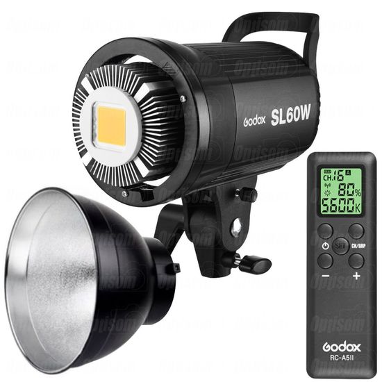 Iluminador Luz Led Contínua Fria Godox Sl60w + Controle Remoto Rc-a5ii Iluminador Luz Led Contínua Fria Godox Sl60w + Controle Remoto Rc-a5ii