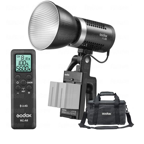 Iluminador Lampada Led Foto E Vídeo Godox Ml60 60w Com Bolsa + Controle Remoto Iluminador Lampada Led Foto E Vídeo Godox Ml60 60w Com Bolsa + Controle Remoto