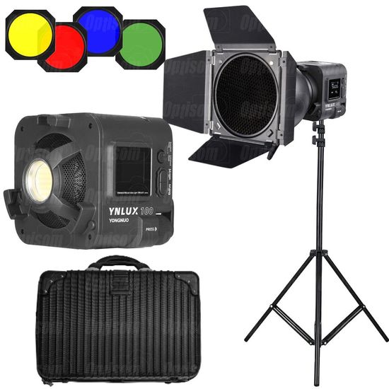 Iluminador Led Vídeo Yongnuo Ynlux 100w Bicolor Com Gelatinas Abas E Tripé