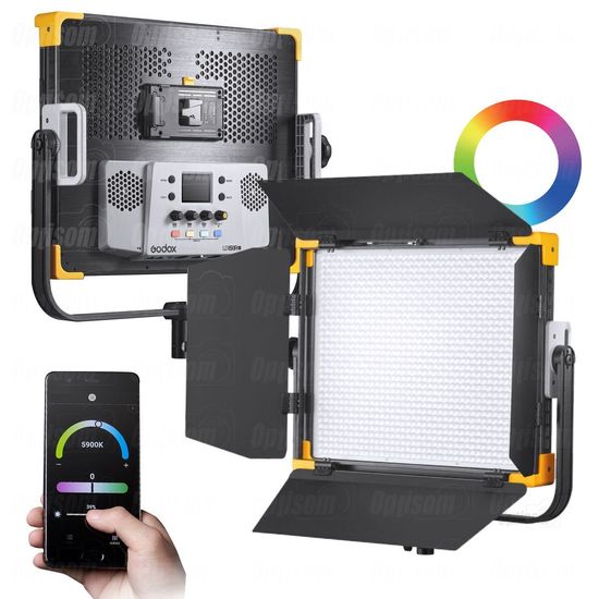 Painel Led Profissional Estúdio Godox Ld150rs Rgb Bicolor Dimerizável 150w Com Abas E Bag