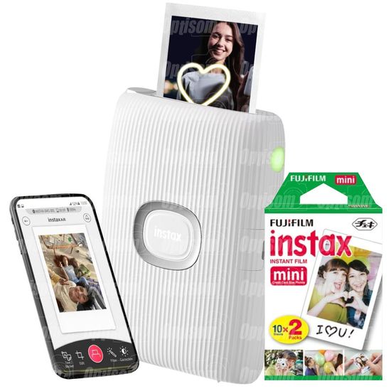 Impressora Bluetooth Fujifilm Instax Mini Link 2 Clay White Para Smartphone + 20 Fotos Impressora Bluetooth Fujifilm Instax Mini Link 2 Clay White Para Smartphone + 20 Fotos