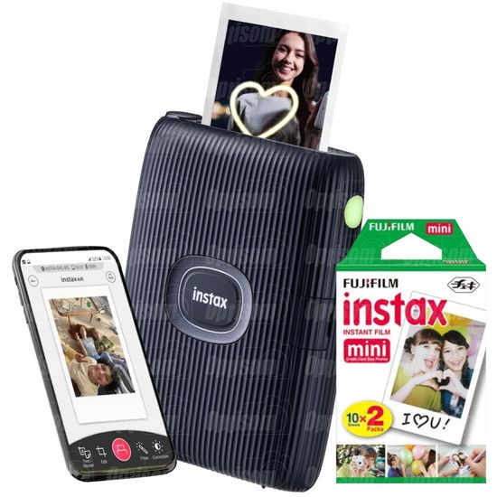 Impressora Bluetooth Fujifilm Instax Mini Link 2 Space Blue Para Smartphone + 20 Fotos Impressora Bluetooth Fujifilm Instax Mini Link 2 Space Blue Para Smartphone + 20 Fotos
