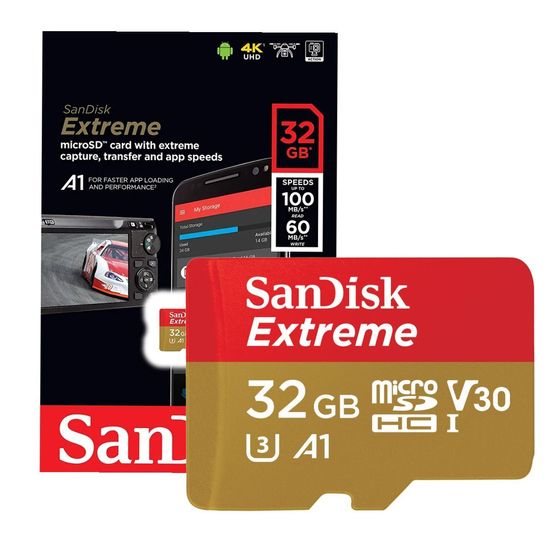 Cartão Micro SD Sandisk Extreme 32gb 4K