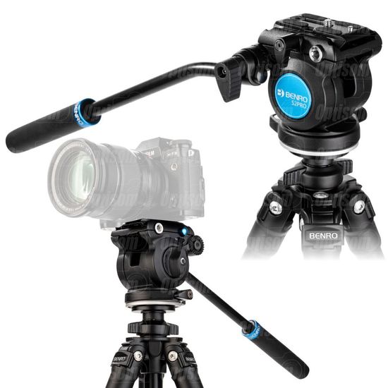 Cabeça De Tripé Hidráulica Benro S2 Pro Para 2,5kg