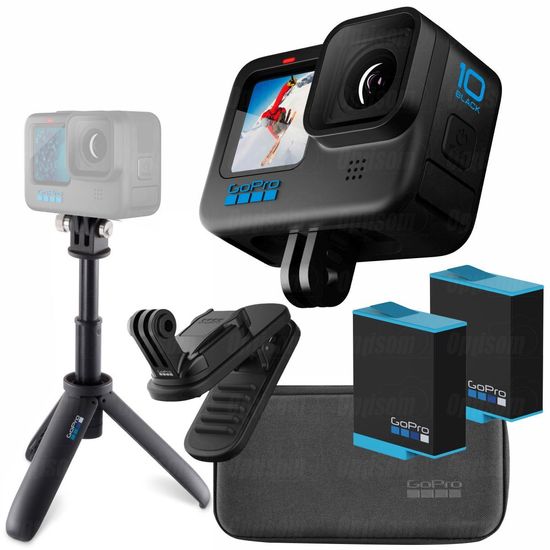 Combo Gopro Hero 10 5.3k Special Bundle Com Bateria Extra + Suportes Combo Gopro Hero 10 5.3k Special Bundle Com Bateria Extra + Suportes