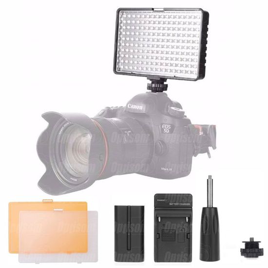 Kit Painel Iluminador 160 Leds Travor Luz Fria + Bateria Carregador + Difusores Kit Painel Iluminador 160 Leds Travor Luz Fria + Bateria Carregador + Difusores