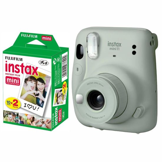 Câmera Instantânea Fujifilm Instax Mini 11 Verde Pastel + Filme 20 fotos Câmera Instantânea Fujifilm Instax Mini 11 Verde Pastel + Filme 20 fotos