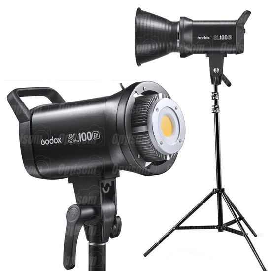 Iluminador Luz Led Contínua Bicolor Godox Sl100bi 100w Com Refletor + Tripé Iluminador Luz Led Contínua Bicolor Godox Sl100bi 100w Com Refletor + Tripé