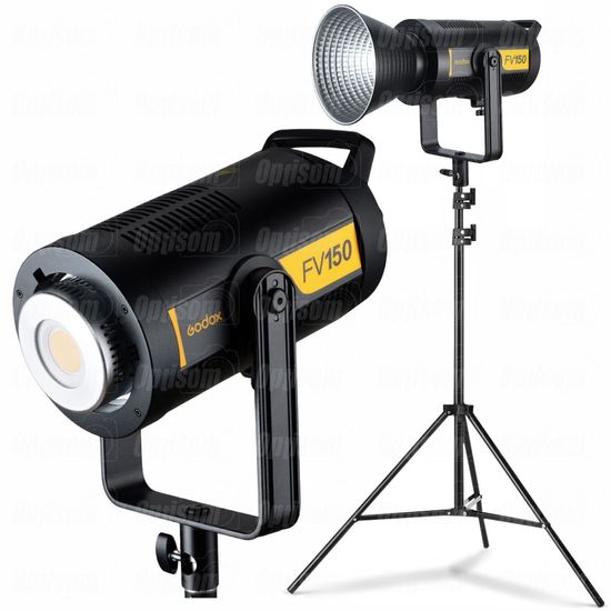 Iluminador Flash LED Godox FV150, Luz 5600K, Potência 150W, HSS + Tripé Greika Iluminador Flash LED Godox FV150, Luz 5600K, Potência 150W, HSS + Tripé Greika