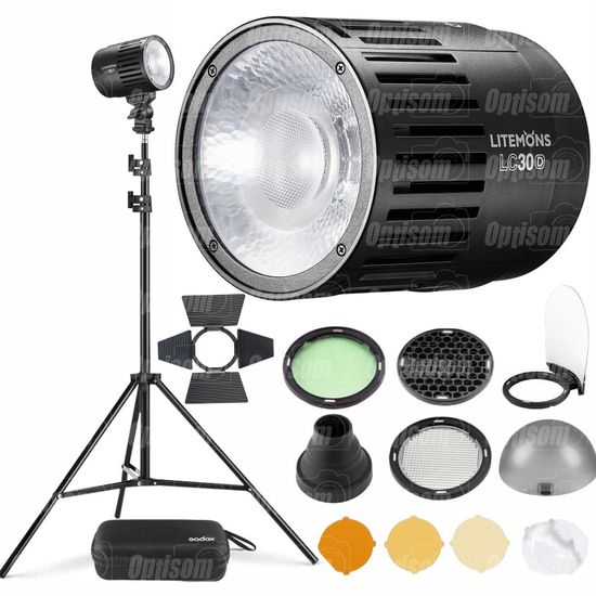 Iluminador Led Compacto E Potente Godox Litemons Lc30d + Kit Acessórios Ak-r1 E Tripé