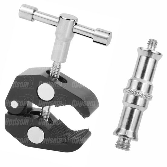 Garra Super Clamp Greika Com Pino Universal 3/8 e 1/4 Para Acessórios Garra Super Clamp Greika Com Pino Universal 3/8 e 1/4 Para Acessórios