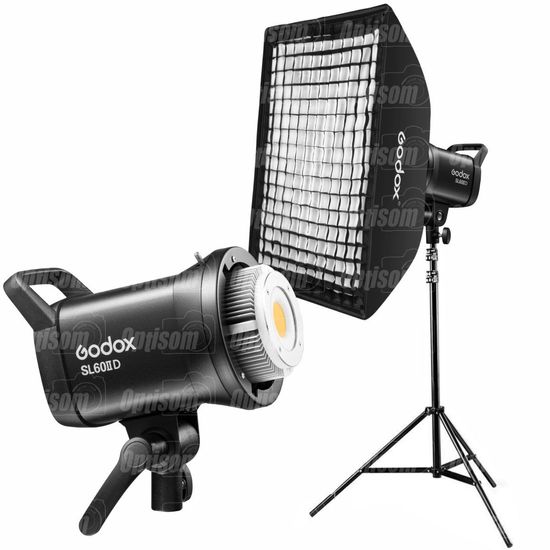 Kit Iluminador Luz Led Fria Godox Sl60ii D 70w Bivolt + Softbox 60x90 Grid + Tripé Kit Iluminador Luz Led Fria Godox Sl60ii D 70w Bivolt + Softbox 60x90 Grid + Tripé