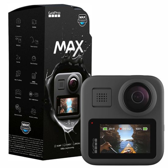 Câmera Gopro Max 360 5.6k 16.6mp À Prova D'água + Case Câmera Gopro Max 360 5.6k 16.6mp À Prova D'água + Case