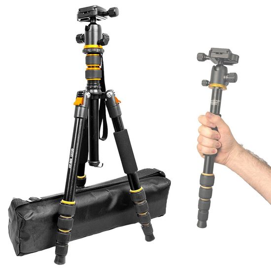 Tripé De Viagem X600 Robusto 2 Em 1 Vira Monopé - Até 10kg Tripé De Viagem X600 Robusto 2 Em 1 Vira Monopé - Até 10kg