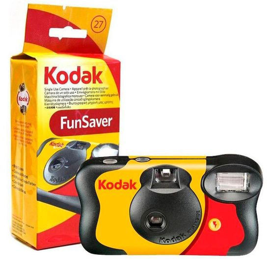 Câmera Descartável Funsaver Kodak Com Flash Embutido - 27 Poses Iso 800 Câmera Descartável Funsaver Kodak Com Flash Embutido - 27 Poses Iso 800