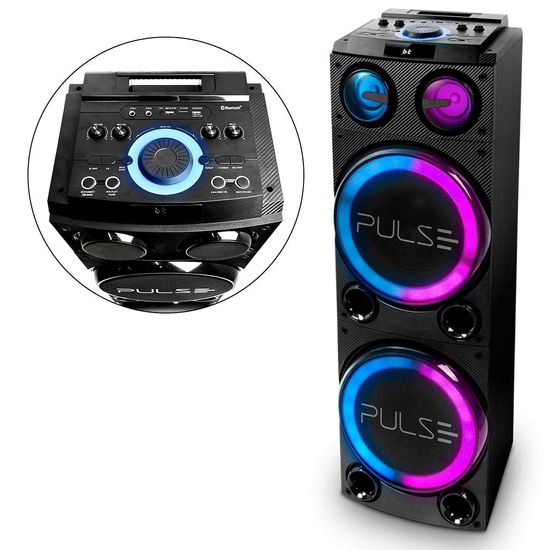 Caixa De Som Bluetooth Pulsesound Sp507 1800w Com Rodinhas Caixa De Som Bluetooth Pulsesound Sp507 1800w Com Rodinhas