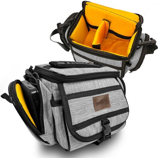 Bolsa Pequena Para Câmera E Lente Optisom Crazy Iii Cinza Claro Bolsa Pequena Para Câmera E Lente Optisom Crazy Iii Cinza Claro