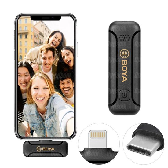 Microfone Lapela Sem Fio Para Iphone ou Android Boya By-wm3t2 iPhone (Lightning) Microfone Lapela Sem Fio Para Iphone ou Android Boya By-wm3t2 iPhone (Lightning)