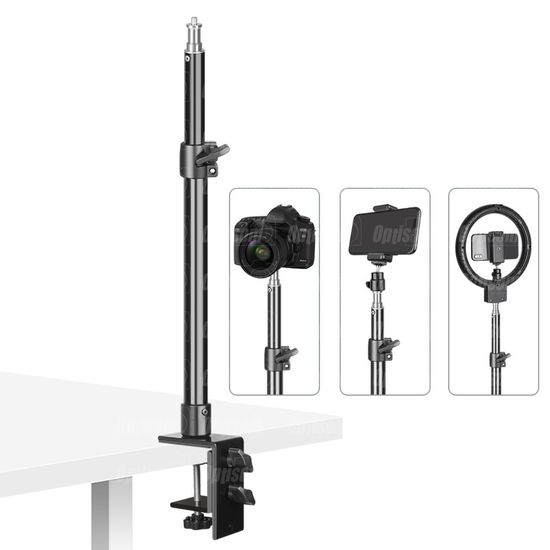 Suporte Mesa Com Garra Para Led Webcam Ring Light Greika Cm-50 Suporte Mesa Com Garra Para Led Webcam Ring Light Greika Cm-50