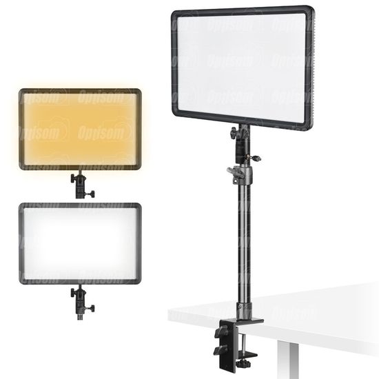 Iluminação Bancada Painel Led Godox 260c Bicolor 30w + Suporte De Mesa E Fonte Iluminação Bancada Painel Led Godox 260c Bicolor 30w + Suporte De Mesa E Fonte