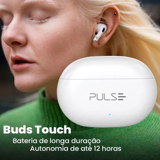 Fone Bluetooth TWS Pulse Buds Touch, Preto, PH413, PULSE