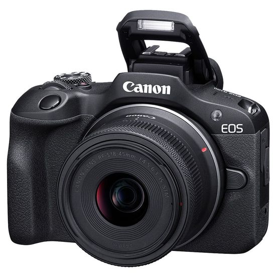 Câmera Mirrorless Canon Eos R100 4k 24.1mp Aps-c Com Lente 18-45mm F/4.5-6.3 IS STM Câmera Mirrorless Canon Eos R100 4k 24.1mp Aps-c Com Lente 18-45mm F/4.5-6.3 IS STM